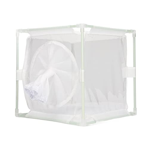 Beobachtungskäfig PVC Mesh Weiß wiederverwendbares Schmetterlingslebensraum Zucht Inkubator Box Premium Material Leicht leicht für Schmetterlingszucht Gewächshaus 16x16x16cm (Sleeve Shaped) von DIRBAK
