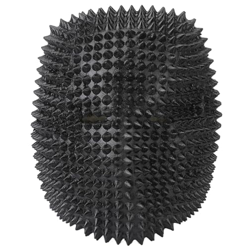 DIRBAK Halloween Spikes Gesichtsabdeckung, verstellbare Gurtkostümmaske, Metallspike -Cosplay -Accessoire für Horrorpartys, Halloween -Requisiten (Black) von DIRBAK