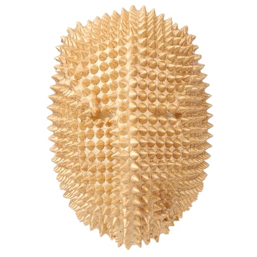 DIRBAK Halloween Spikes Gesichtsabdeckung, verstellbare Gurtkostümmaske, Metallspike -Cosplay -Accessoire für Horrorpartys, Halloween -Requisiten (Gold) von DIRBAK