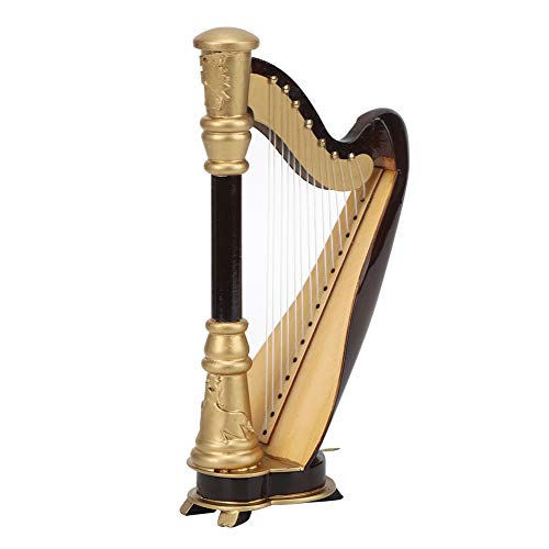 Miniatur -Harfenmodell Holz Musikinstrument Dekoration für Home Office Schreibtisch Bücherregal Tabelle 16 cm Miniatur -Harfenmodell Holz Musikinstrument Dekoration für Home Office Schreibtisch Bücherregal Tabelle 16 cm von DIRBAK