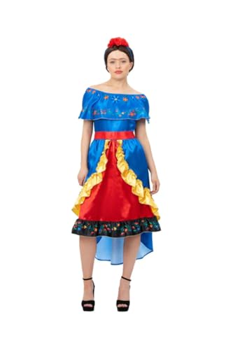 DISBACANAL Disfraz artista Frida lujo para mujer - M von DISBACANAL