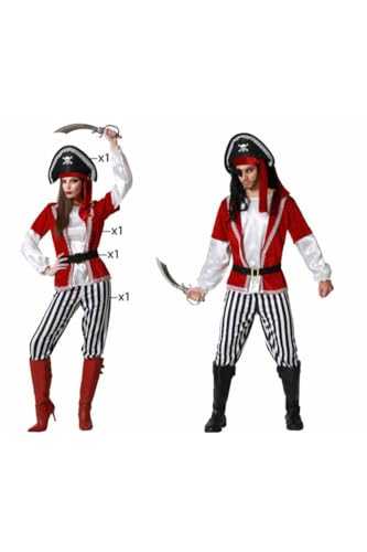 DISBACANAL Disfraz pirata a rayas para adulto - M-L von DISBACANAL