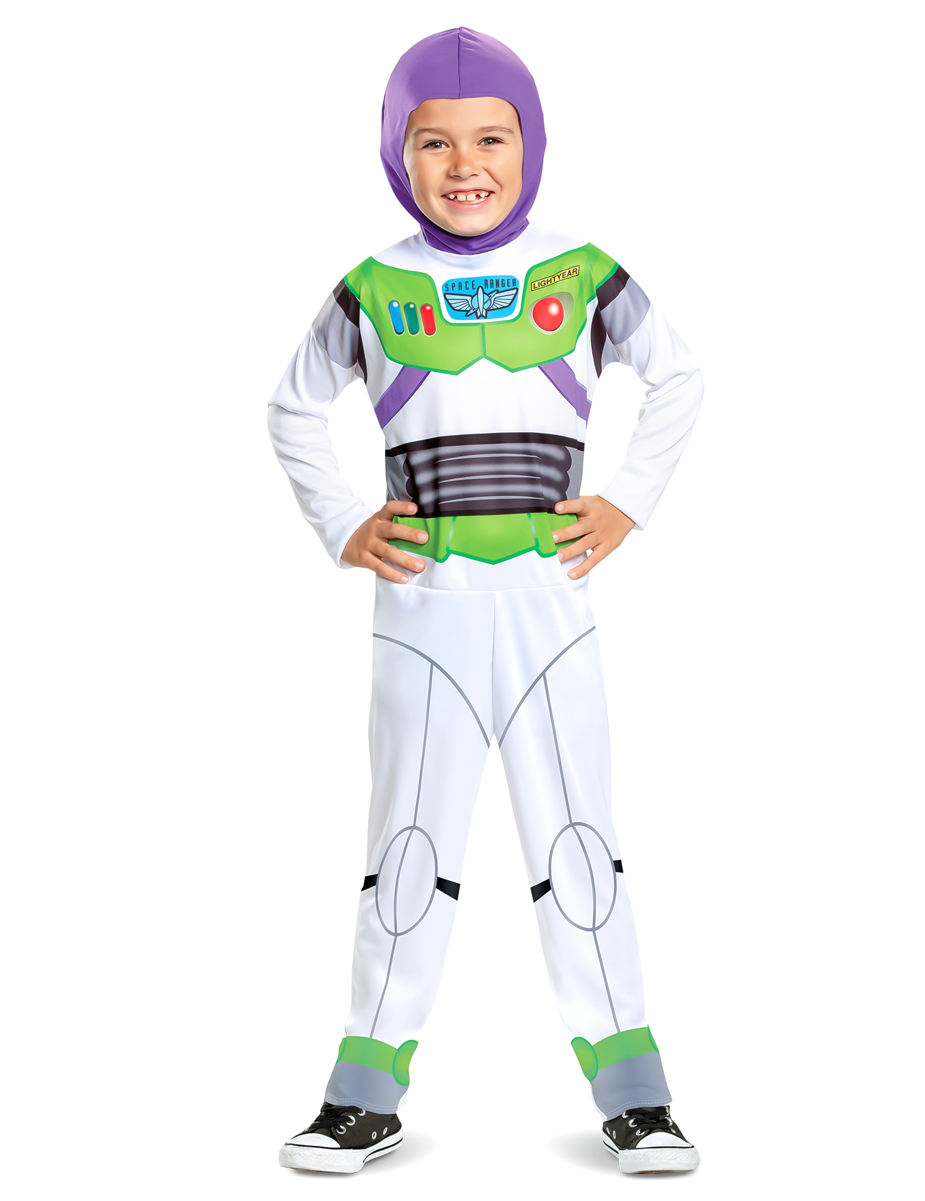 Buzz Lightyear-Kinderkostüm Toy Story weiss-grün-lila von KARNEVAL-MEGASTORE