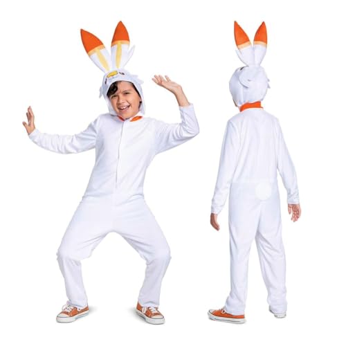DISGUISE 109749K-V2-20L SCORBUNNY HOODED JUMPSUIT CLASSIC Pokemon Dress Up & Accessories, White, One Size DISGUISE 109749K-V2-20L SCORBUNNY HOODED JUMPSUIT CLASSIC Pokemon Dress Up & Accessories, White, One Size von DISGUISE