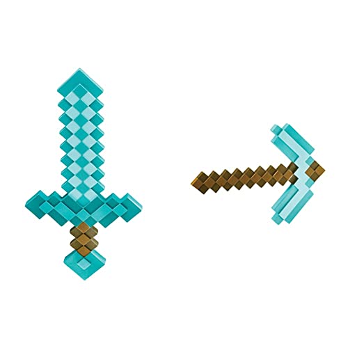 Disguise DISKX65684 Minecraft Kunststoff-Replik Diamant-Schwert Zubehör, Sword, Einheitsgröße & Minecraft DISKX65685 Accessories Kostüm, Diamant Spitzhacke, 4 Jahre+, Einheitsgröße Disguise DISKX65684 Minecraft Kunststoff-Replik Diamant-Schwert Zubehör, Sword, Einheitsgröße & Minecraft DISKX65685 Accessories Kostüm, Diamant Spitzhacke, 4 Jahre+, Einheitsgröße von Disguise