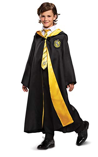 Disguise Harry Potter Hufflepuff Robe Deluxe Kinder Kostüm Accessoire, Schwarz & Gelb, Kinder Größe M (7-8) von DISGUISE