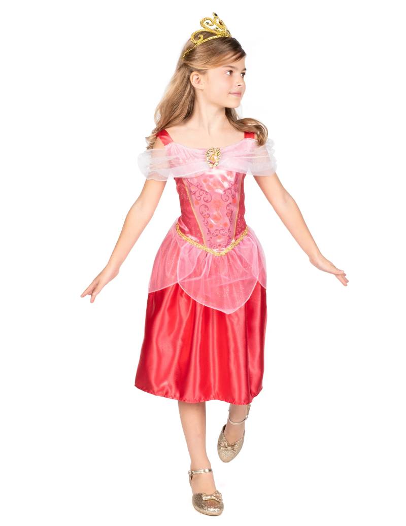Dornröschen-Kostüm für Mädchen DisneyPrinzessinnen-Kostüm rot von KARNEVAL-MEGASTORE