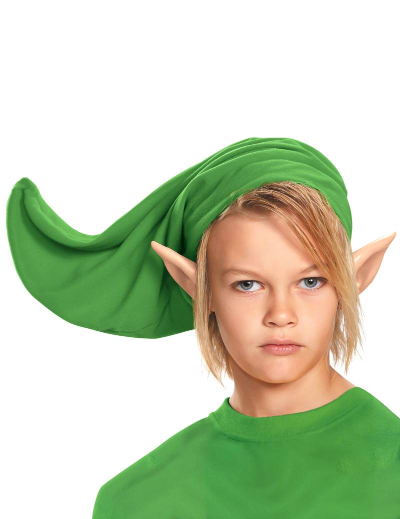 Link-Mütze und Ohren für Kinder Legend of Zelda-Kostümzubehör 2-teilig grün-beige von KARNEVAL-MEGASTORE