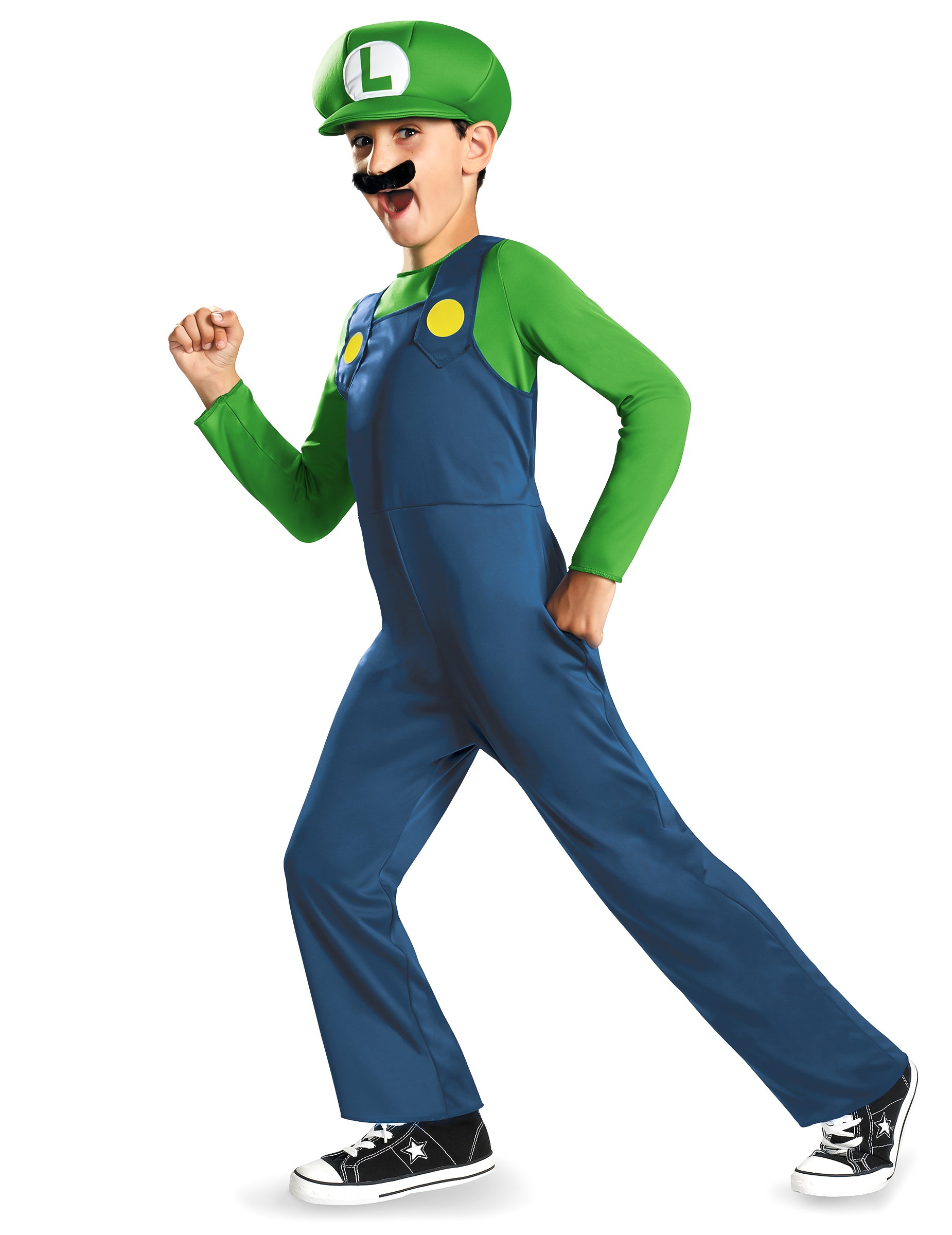 Luigi Kinderkostüm Super Mario grün-blau von KARNEVAL-MEGASTORE
