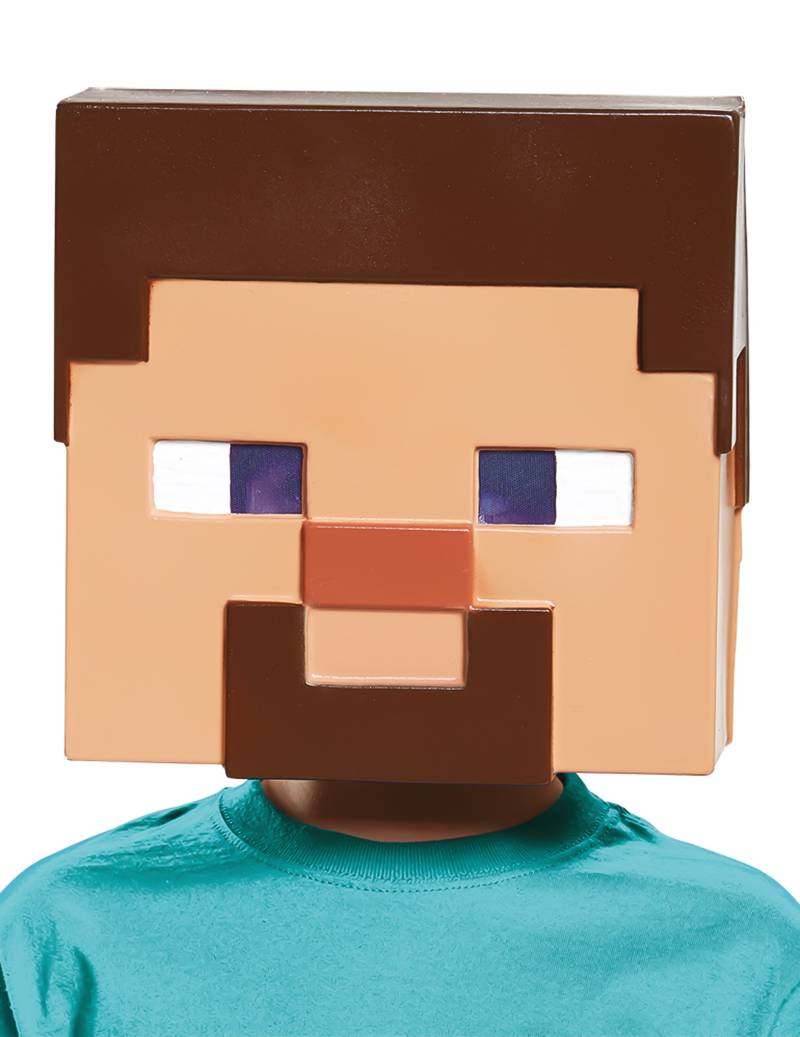 Minecraft-Lizenzmaske Steve Videospielmaske hautfarben-braun von KARNEVAL-MEGASTORE