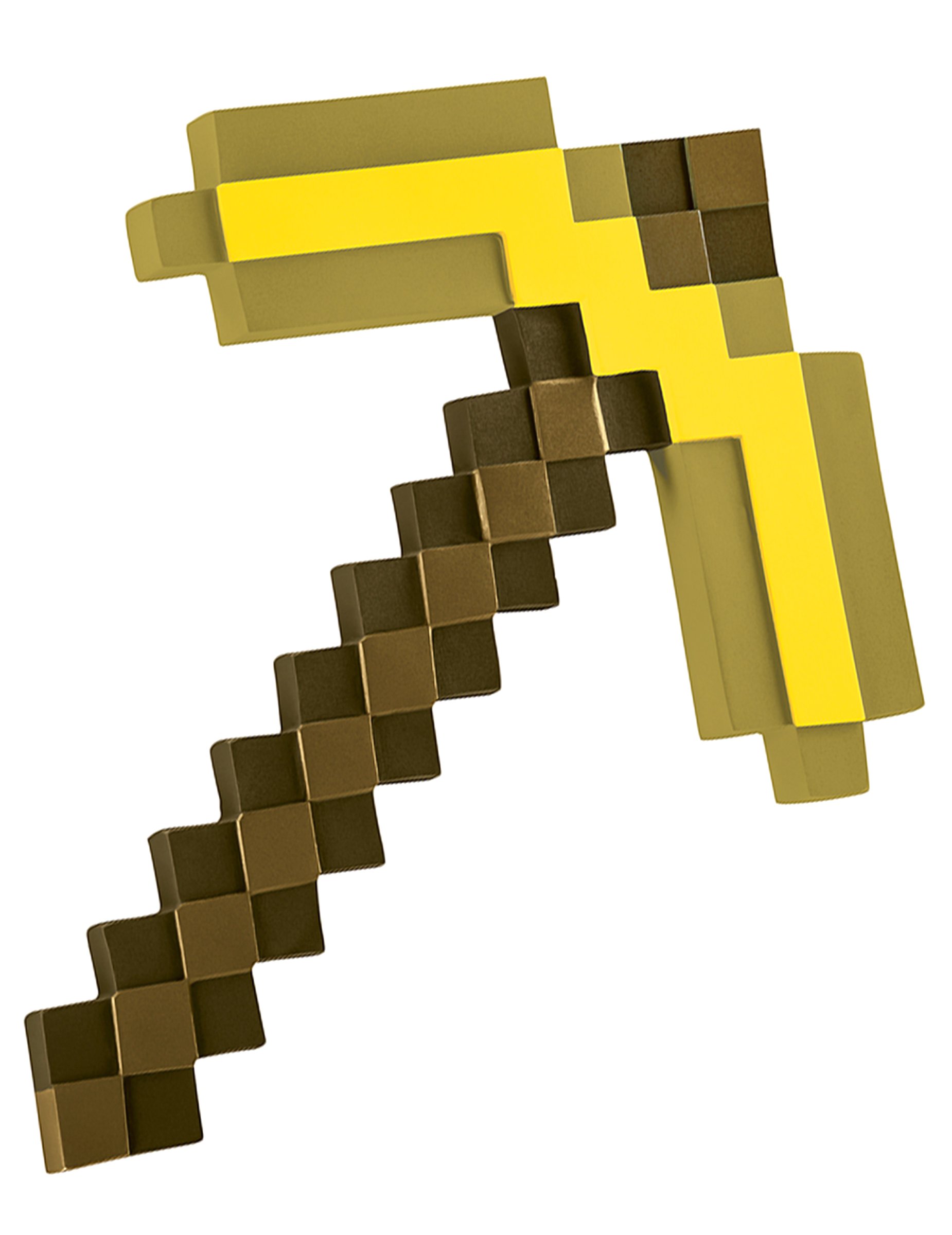 Minecraft-Spitzhacke für Kinder Videospiel-Kultwaffe braun-gelb von KARNEVAL-MEGASTORE