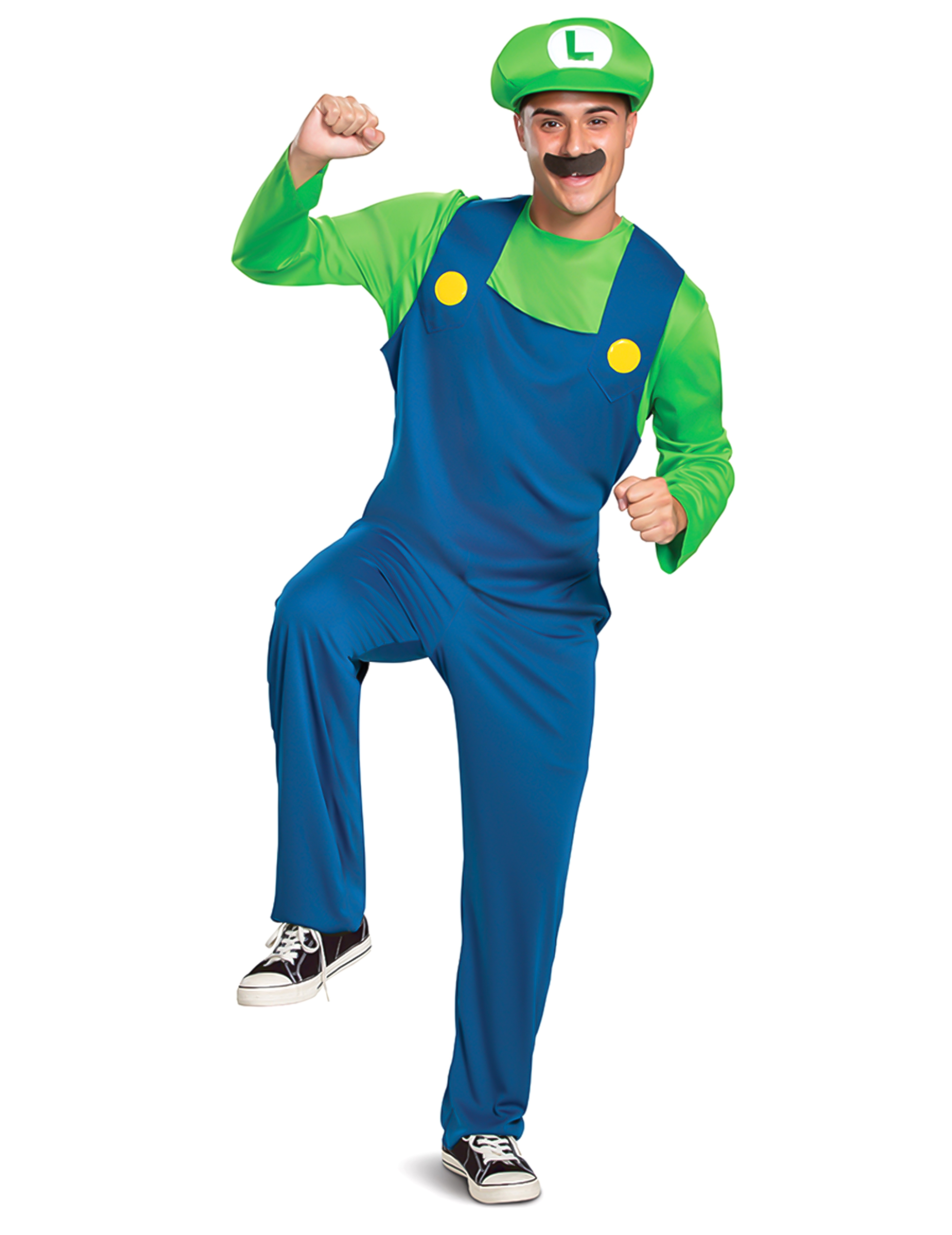 Tolles Luigi-Herrenkostüm Lizenzartikel bunt von KARNEVAL-MEGASTORE
