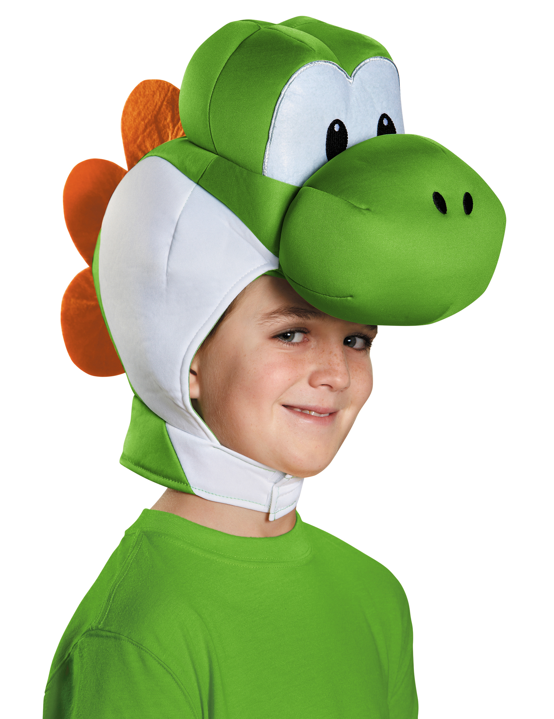 Yoshi Mütze für Kinder Nintendo Lizenzartikel grün-weiss-rot von KARNEVAL-MEGASTORE