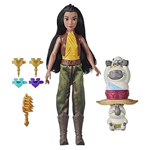 Disney PRINCESSIN Raya und der letzte Drache Haarstyling-Set Modepuppe, Haarstyler, Haarclips, Spielzeug für Kinder ab 5 Jahren, E9469 von Disney Princess