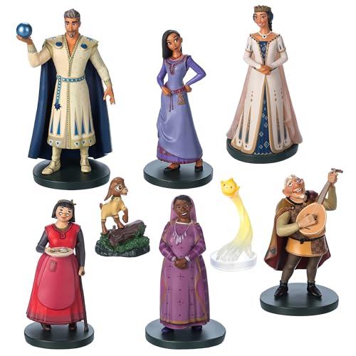 Disney Store Offizielles Wish Deluxe Figurenspielset, 8 Teile, Enthält Asha, Stern, Valentino, Sakina Figuren und Mehr, Geeignet ab 3 Jahren von Disney Store