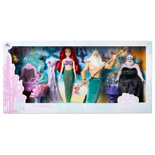 Disney Store Princess Klassische Puppe (Meerjungfrau Spiel), 11 Zoll, inklusive Staubbürste mit geformten Details, Spielzeug voll möglich von Disney Store