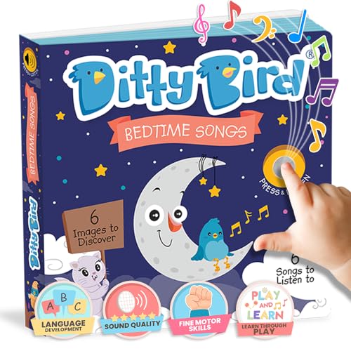 DITTY BIRD Baby Bedtime Songs - Babyspielzeug mit 6 Sound-Knöpfen zum Englisch Lernen. Interaktives Schlaflied-Buch perfekt für bilinguale Kinder ab 1 Jahr. DITTY BIRD Baby Bedtime Songs - Babyspielzeug mit 6 Sound-Knöpfen zum Englisch Lernen. Interaktives Schlaflied-Buch perfekt für bilinguale Kinder ab 1 Jahr. von DITTY BIRD