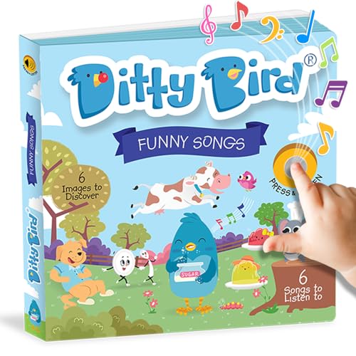 Ditty Bird Baby Funny Songs - Babyspielzeug mit 6 Sound-Knöpfen zum Mitsingen und Englisch Lernen. Interaktives Liederbuch mit 6 lustigen Sound und Musik. Perfekt für bilinguale Kinder ab 1 Jahr. Ditty Bird Baby Funny Songs - Babyspielzeug mit 6 Sound-Knöpfen zum Mitsingen und Englisch Lernen. Interaktives Liederbuch mit 6 lustigen Sound und Musik. Perfekt für bilinguale Kinder ab 1 Jahr. von DITTY BIRD