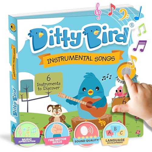 Ditty Bird Musikalische Bücher für Kleinkinder | Spaß mit Instrumenten & Kinderlieder-Buch | Mitsing-Bücher | Interaktive Kinderbücher für 1- bis 3-Jährige | Robuste Bücher mit Babysounds von DITTY BIRD