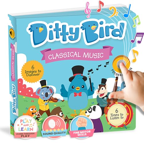 Ditty Bird Musikalische Bücher für Kleinkinder | Spaß mit klassischer Musik & Kinderlieder-Buch | Mozart-Musikbuch | Interaktive Kinderbücher für 1- bis 3-Jährige | Robuste Bücher mit Babysounds Ditty Bird Musikalische Bücher für Kleinkinder | Spaß mit klassischer Musik & Kinderlieder-Buch | Mozart-Musikbuch | Interaktive Kinderbücher für 1- bis 3-Jährige | Robuste Bücher mit Babysounds von DITTY BIRD