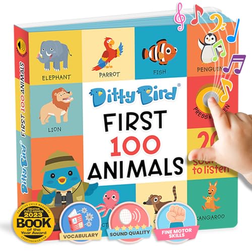 Ditty Bird Sprechende Bücher 100 Tiere | 100 Wörter für Vokabel- und Sprachlernen | Pappbücher für Kleinkinder von 1-3 Jahren | Interaktive Kinderbücher mit tollen Bildern | Robuste Babysound-Bücher. Ditty Bird Sprechende Bücher 100 Tiere | 100 Wörter für Vokabel- und Sprachlernen | Pappbücher für Kleinkinder von 1-3 Jahren | Interaktive Kinderbücher mit tollen Bildern | Robuste Babysound-Bücher. von DITTY BIRD