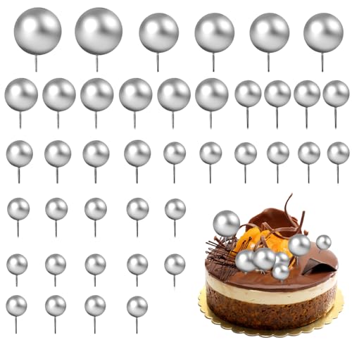 40 Stück Tortendeko Kugeln Silber Schaumstoff Kugeln Tortendeko Cupcake Topper DIY Torten Topper Dekoration für Geburtstag Babyparty 40 Stück Tortendeko Kugeln Silber Schaumstoff Kugeln Tortendeko Cupcake Topper DIY Torten Topper Dekoration für Geburtstag Babyparty von DIVINA VITAE