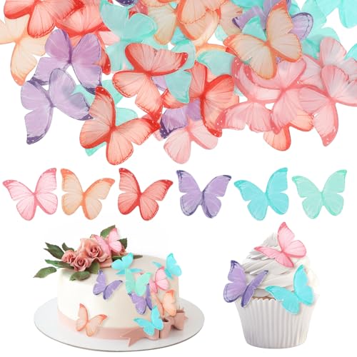 48 Stück Cake Topper 3D Schmetterlings Tortendeko Bunte Damen Mädchen Schmetterling Geburtstagskuchen Cupcake Topper für Geburtstagsfeier 48 Stück Cake Topper 3D Schmetterlings Tortendeko Bunte Damen Mädchen Schmetterling Geburtstagskuchen Cupcake Topper für Geburtstagsfeier von DIVINA VITAE