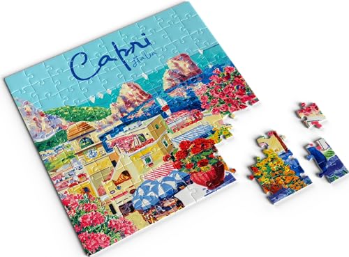 Divina Italian Design, Puzzle mit 100 Teilen, 20 x 20 cm, Souvenir, Kollektion Italien, inspirierende Landschaften, für alle Altersgruppen (CAPRI 2 - Code VAR96) von DIVINA