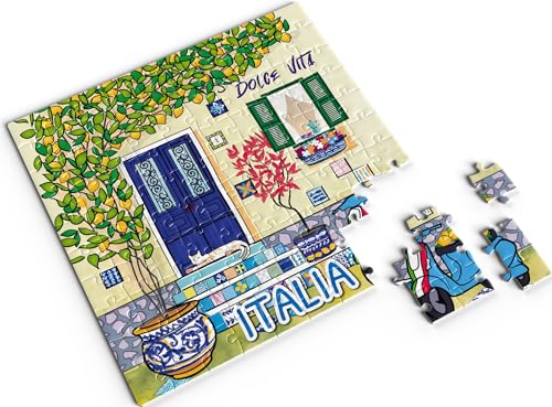 Divina Italian Design, Puzzle mit 100 Teilen, 20 x 20 cm, Souvenir, Kollektion Italien, inspirierende Landschaften, für alle Altersgruppen (Italien – Code VAR95) von DIVINA