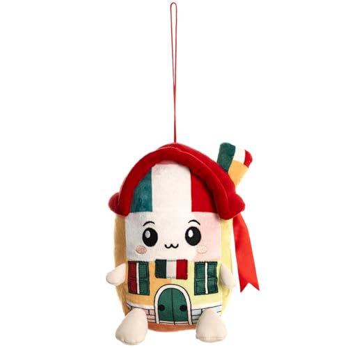Plüsch Häuschen dreifarbig weich mit italienischer Flagge, Divina Italian Design - Nella - Code Toy 2 von DIVINA