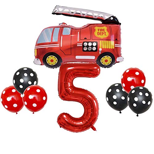 DIWULI Feuerwehr Geburtstag 5 Jahre - Feuerwehr Luftballons von DIWULI