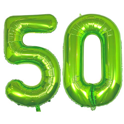 DIWULI Luftballon 50 Geburtstag XXL Grün - Zahl 50 Ballon DIWULI Luftballon 50 Geburtstag XXL Grün - Zahl 50 Ballon von DIWULI