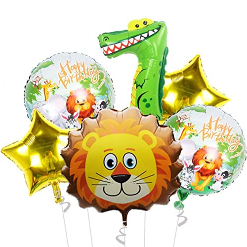 DIWULI Dschungel Geburtstag 7 Jahre - Löwe Zahlen-Ballon DIWULI Dschungel Geburtstag 7 Jahre - Löwe Zahlen-Ballon von DIWULI