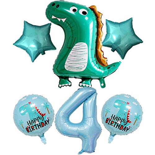 DIWULI Dino Geburtstag Deko 4 Jahre - Luftballon Set DIWULI Dino Geburtstag Deko 4 Jahre - Luftballon Set von DIWULI