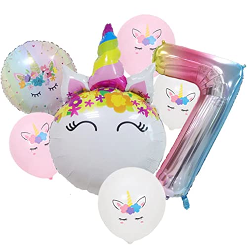 DIWULI Einhorn Deko Kindergeburtstag 7 Jahre - Luftballons DIWULI Einhorn Deko Kindergeburtstag 7 Jahre - Luftballons von DIWULI