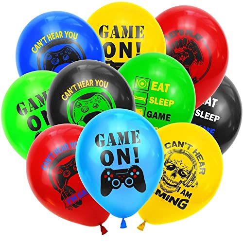 DIWULI Gamer Geburtstagsdeko Luftballons Set - 10 Stück von DIWULI