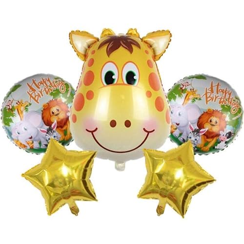 DIWULI Giraffe Tier-Ballon Set, Folien-Luftballons, Folien-Ballons Happy Birthday Kinder-Geburtstag, Mädchen Junge, Motto-Party, Tier-Party, Dekoration, Geschenk-Deko, Dschungel, Zoo, Wald, Lufttiere DIWULI Giraffe Tier-Ballon Set, Folien-Luftballons, Folien-Ballons Happy Birthday Kinder-Geburtstag, Mädchen Junge, Motto-Party, Tier-Party, Dekoration, Geschenk-Deko, Dschungel, Zoo, Wald, Lufttiere von DIWULI