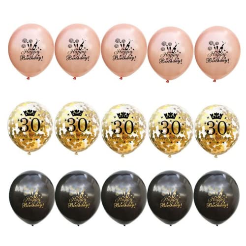 DIWULI Happy Birthday Ballons 30 Jahre - Konfetti Gold Deko DIWULI Happy Birthday Ballons 30 Jahre - Konfetti Gold Deko von DIWULI