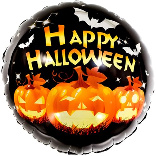 DIWULI Happy Halloween Ballon - Halloween Deko Folien-Ballon, Grusel-Party, Kinder-Geburtstag Junge Mädchen, Motto-Party, Monster-Party, Party-Deko, Geburtstagballon Dekoration Folien-Luftballon DIWULI Happy Halloween Ballon - Halloween Deko Folien-Ballon, Grusel-Party, Kinder-Geburtstag Junge Mädchen, Motto-Party, Monster-Party, Party-Deko, Geburtstagballon Dekoration Folien-Luftballon von DIWULI