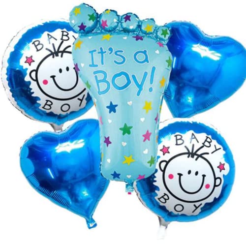 DIWULI Its a Boy Ballon Set - Baby Boy Deko Junge Blau von DIWULI
