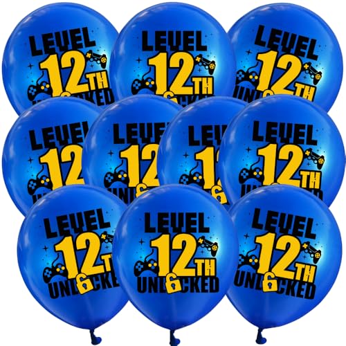 DIWULI Level 12 Unlocked Ballons 10 Stück Gamer Geburtstag DIWULI Level 12 Unlocked Ballons 10 Stück Gamer Geburtstag von DIWULI