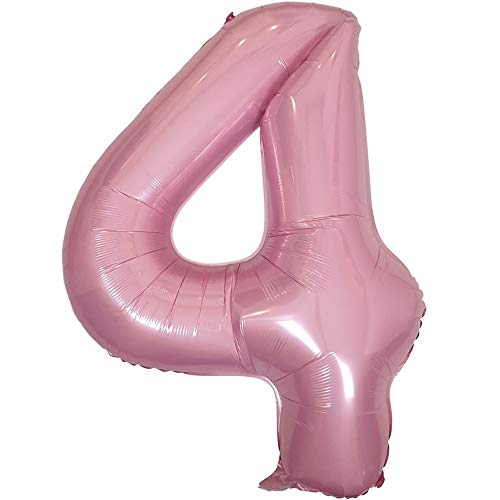 DIWULI Luftballon 4 Geburtstag XXL Rosa - Zahl 4 Ballon DIWULI Luftballon 4 Geburtstag XXL Rosa - Zahl 4 Ballon von DIWULI