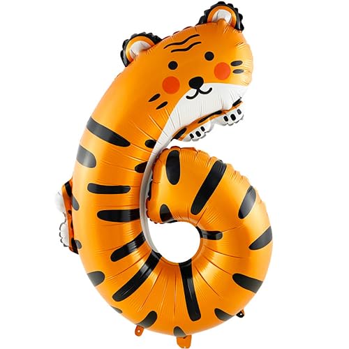 DIWULI Luftballon 7 Geburtstag Dschungel Zoo Zahl Dekoration DIWULI Luftballon 7 Geburtstag Dschungel Zoo Zahl Dekoration von DIWULI