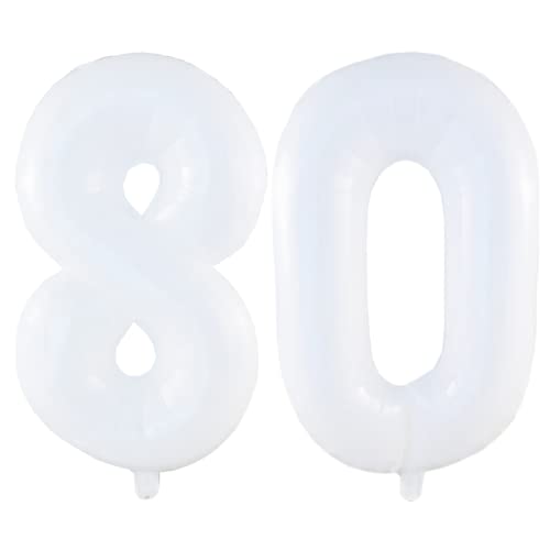 DIWULI Luftballon 80 Geburtstag - Zahl Deko Geburtstag DIWULI Luftballon 80 Geburtstag - Zahl Deko Geburtstag von DIWULI