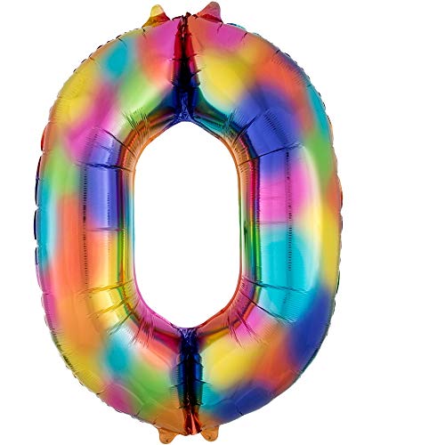 DIWULI Luftballon Geburtstag XXL Bunt Regenbogen Zahl 0 DIWULI Luftballon Geburtstag XXL Bunt Regenbogen Zahl 0 von DIWULI