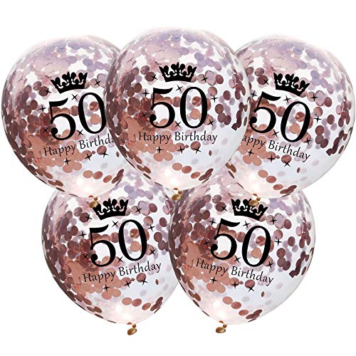 DIWULI Luftballons 50 Geburtstag 5 Stück - Zahl 50 Ballons 50 Jahre, Geburtstagsdeko 50. Geburtstag Deko Rose-Gold Party-Deko Happy Birthday Ballons Dekoration Zahlen-Ballon Zahlen-Luftballon Geschenk DIWULI Luftballons 50 Geburtstag 5 Stück - Zahl 50 Ballons 50 Jahre, Geburtstagsdeko 50. Geburtstag Deko Rose-Gold Party-Deko Happy Birthday Ballons Dekoration Zahlen-Ballon Zahlen-Luftballon Geschenk von DIWULI