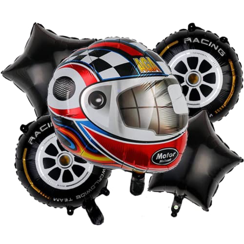 DIWULI Motorsport Ballon-Set - Helm Racing Reifen Geburtstag von DIWULI