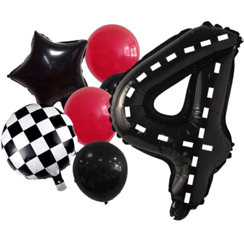 DIWULI Racing Geburtstag 4 Jahre - Rennstrecke Luftballons von DIWULI