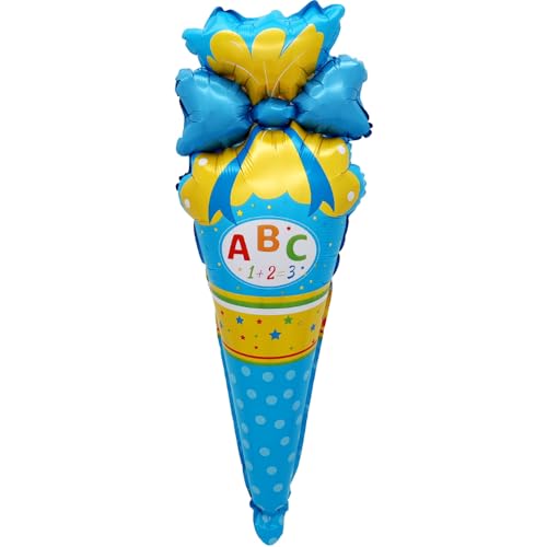 DIWULI Schultüte Ballon Blau - Einschulung Junge Party von DIWULI