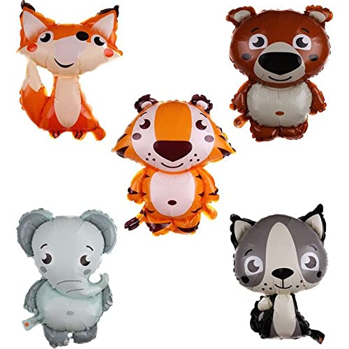 DIWULI Tier-Ballon Set - Zoo Wald-Freunde Kinder Geburtstag von DIWULI